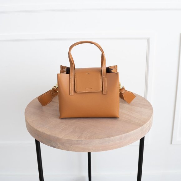😍 Stella Mini Satchel Bag - Genuine Leather - Burnt Caramel - Picture 4 of 15